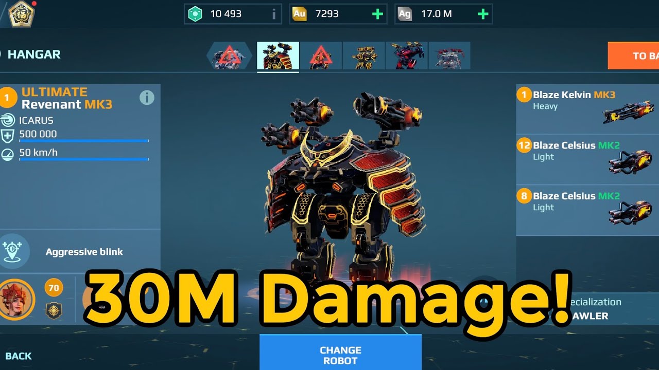 Ultimate Revenant 30M Damage | War Robots gameplay 