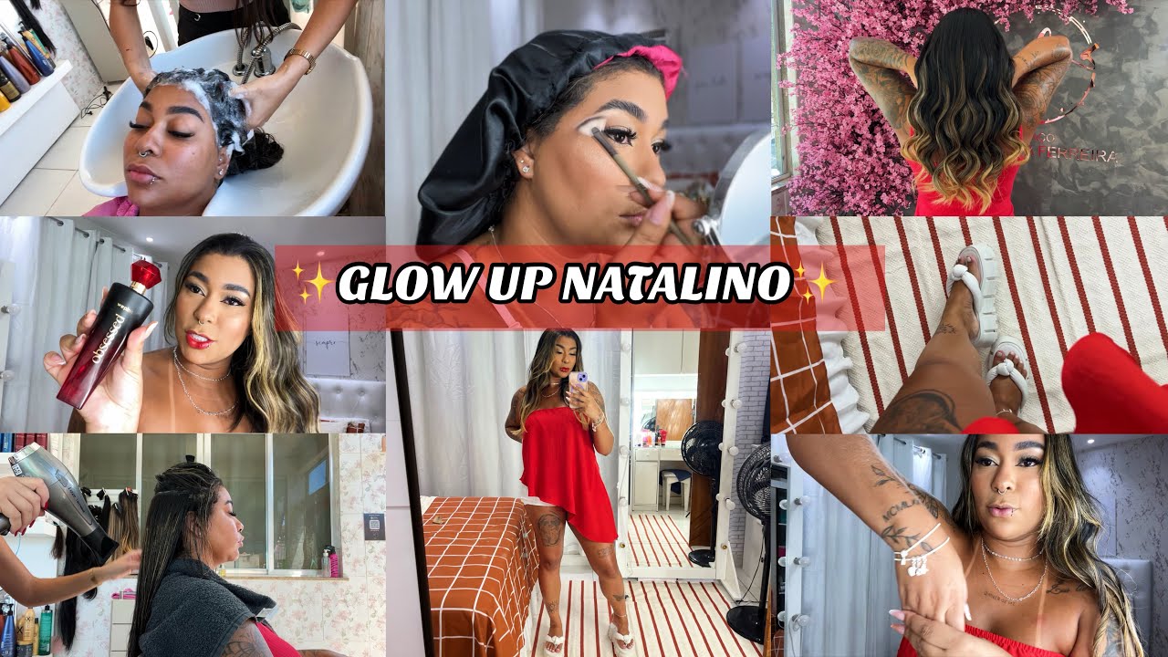 ARRUME-SE COMIGO PARA O NATAL 2023| Make| Look e cabelo ✨ GLOW UP NATALINO