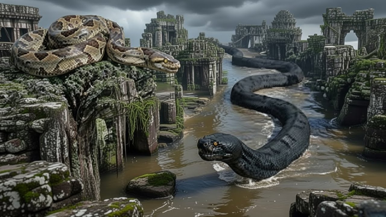 Ancient Battle: Prehistoric Humans vs the Monster Titanoboa