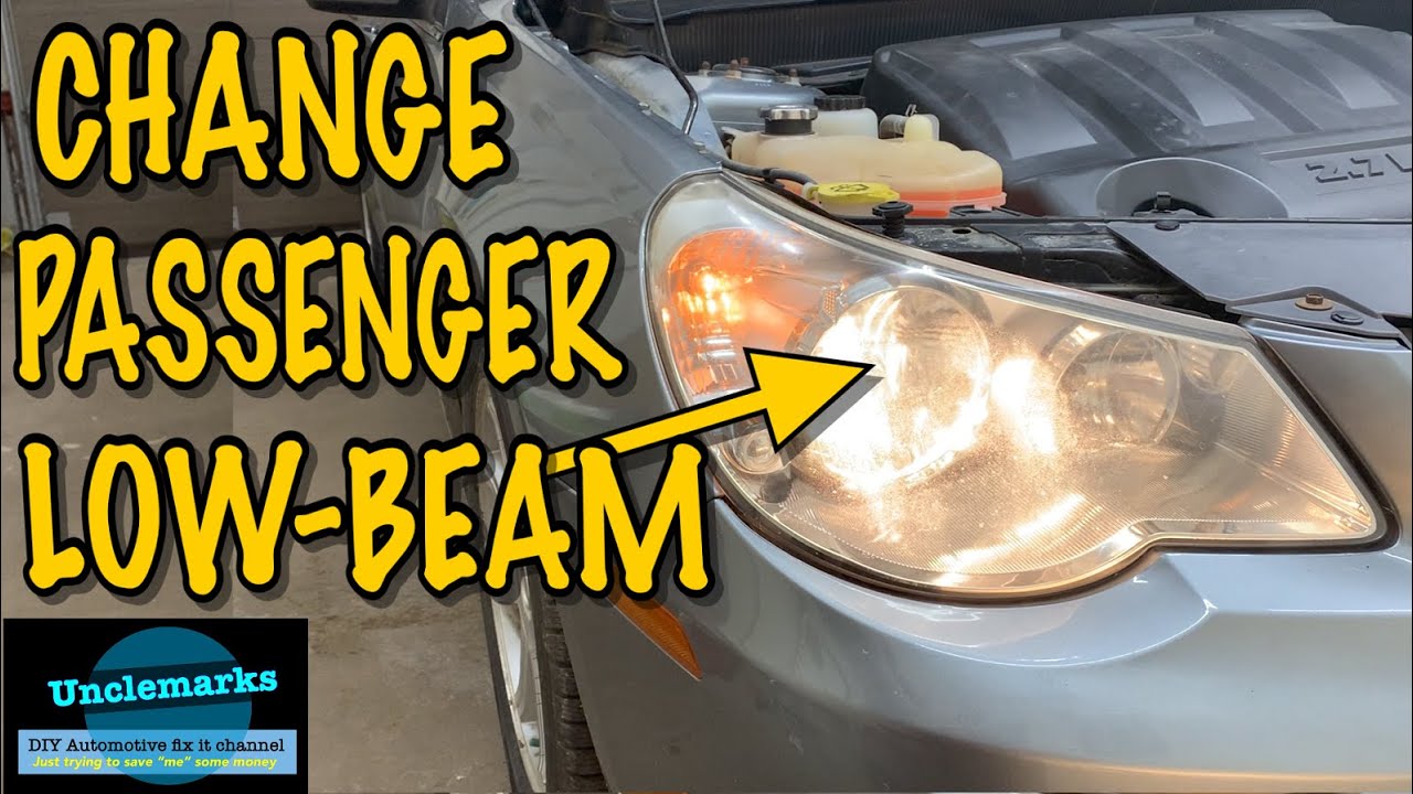 How to replace change passenger headlight low beam 2007-10 Chrysler Sebring 2007 - 2014  Avenger