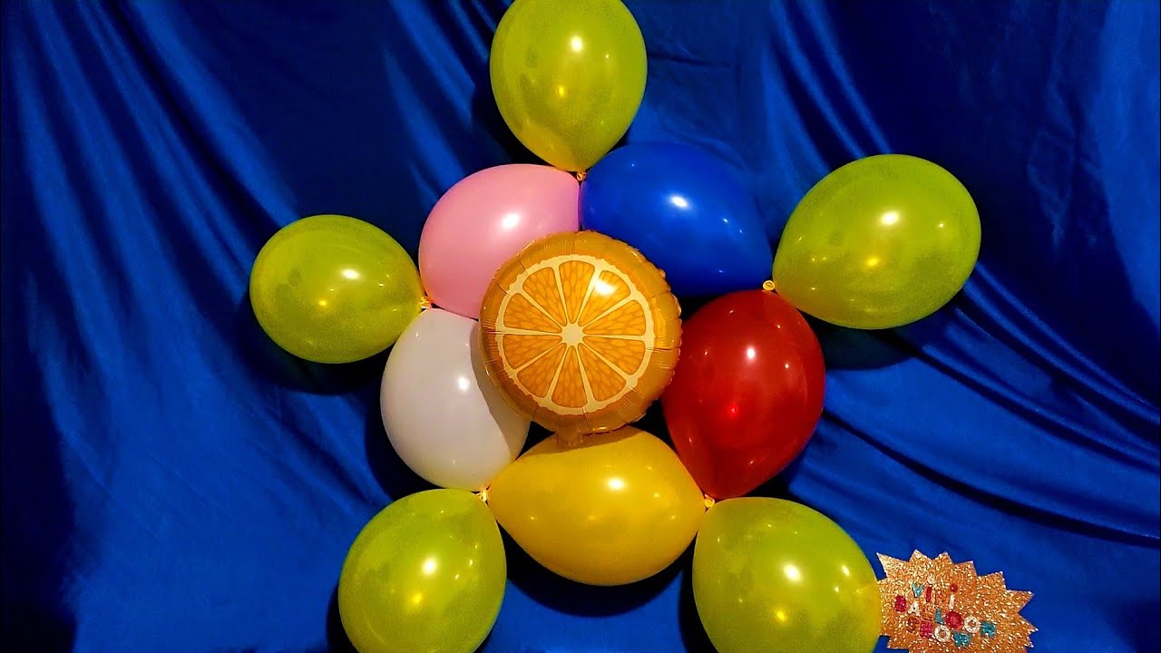 MAKING ORANGE BALLOON DECORATION!!!