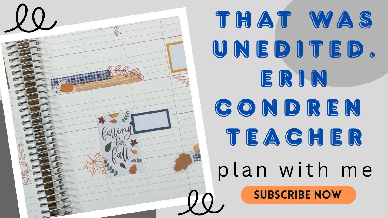 Plan with me in my Erin Condren I use for social media