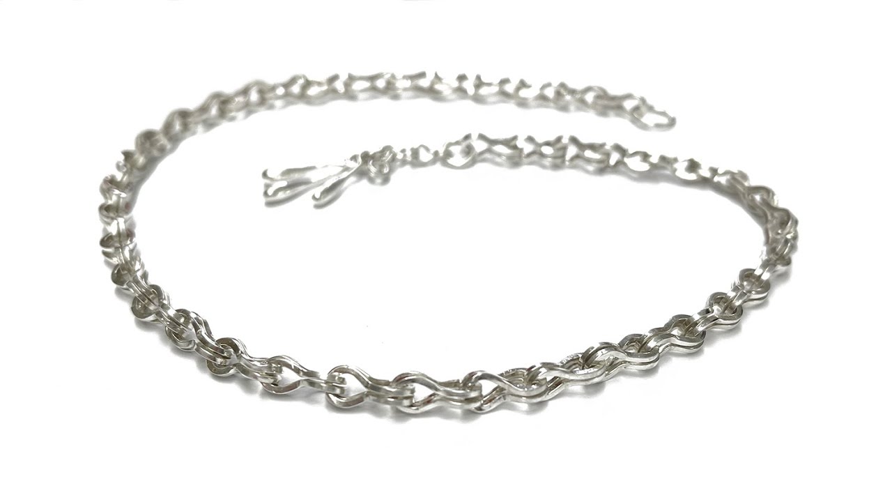 Finish an Argentium Silver Chain Using a Brass Brush for a Glittery Glow
