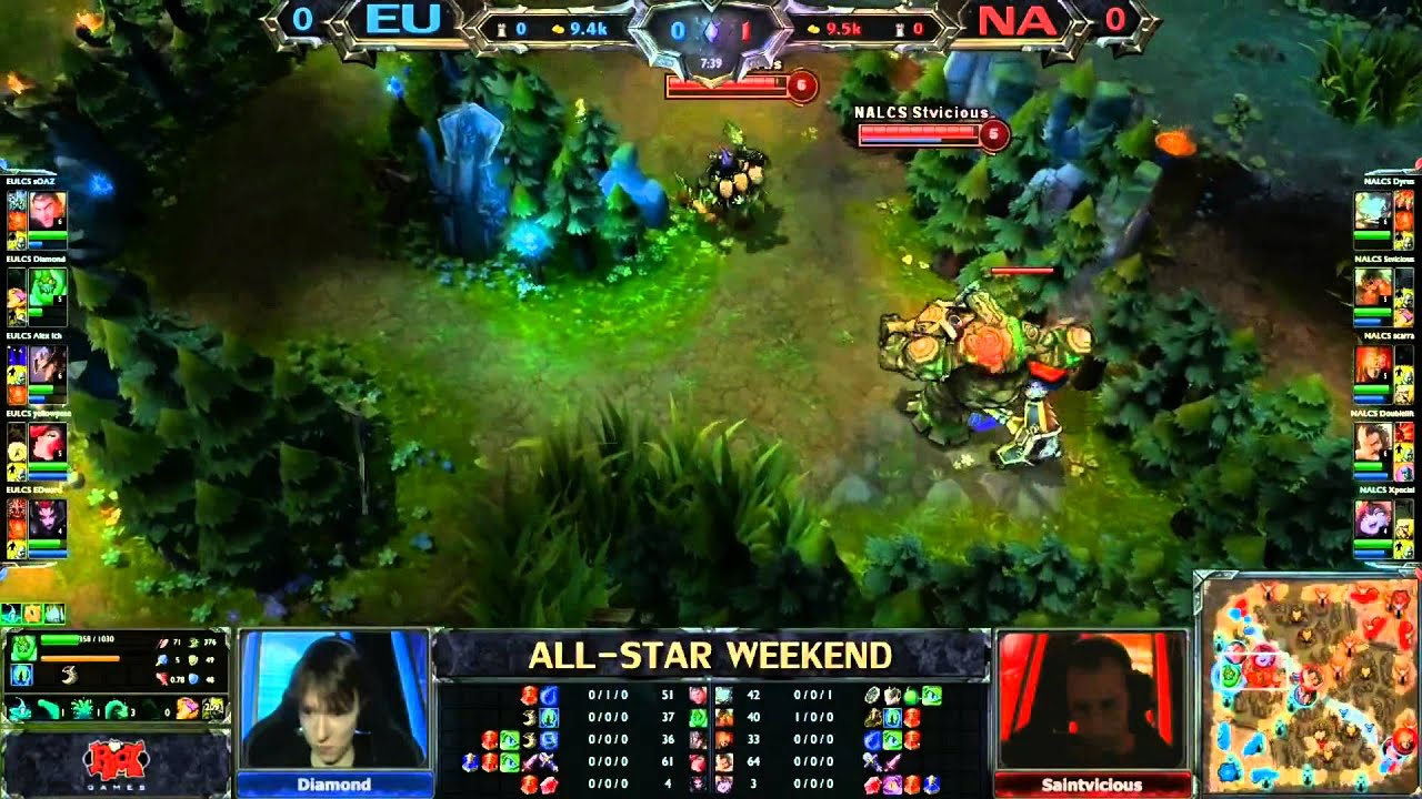 2013 ALL-STAR League of Legends NA vs EU game 1