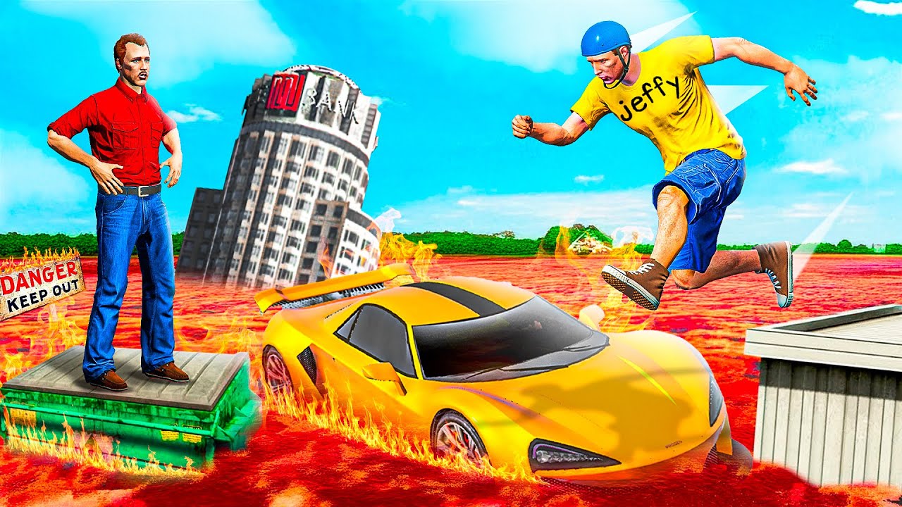 GTA 5 But LAVA Rises Every Minute!