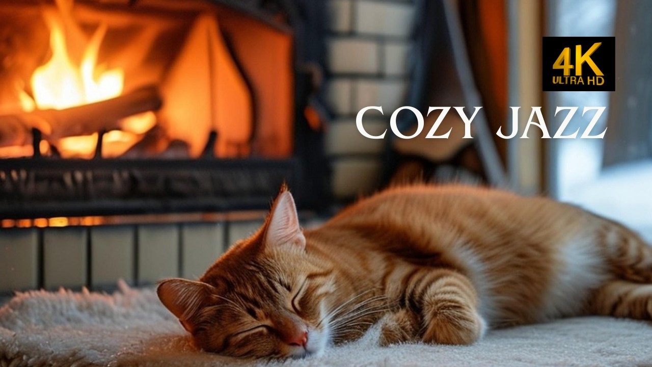 Cozy Fireplace Jazz for Deep Sleep | Smooth Night Jazz & Crackling Fire
