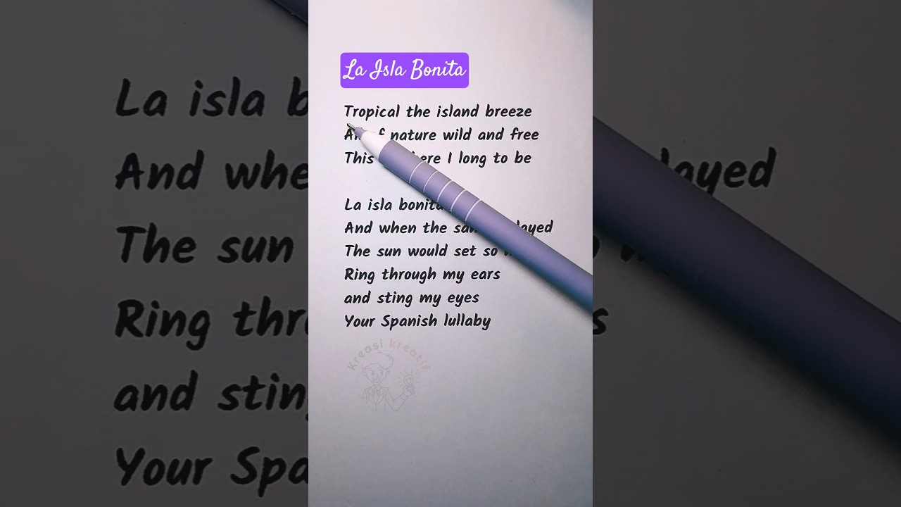 Sing Along & Learn English 🎤 | *La Isla Bonita* (Karaoke)