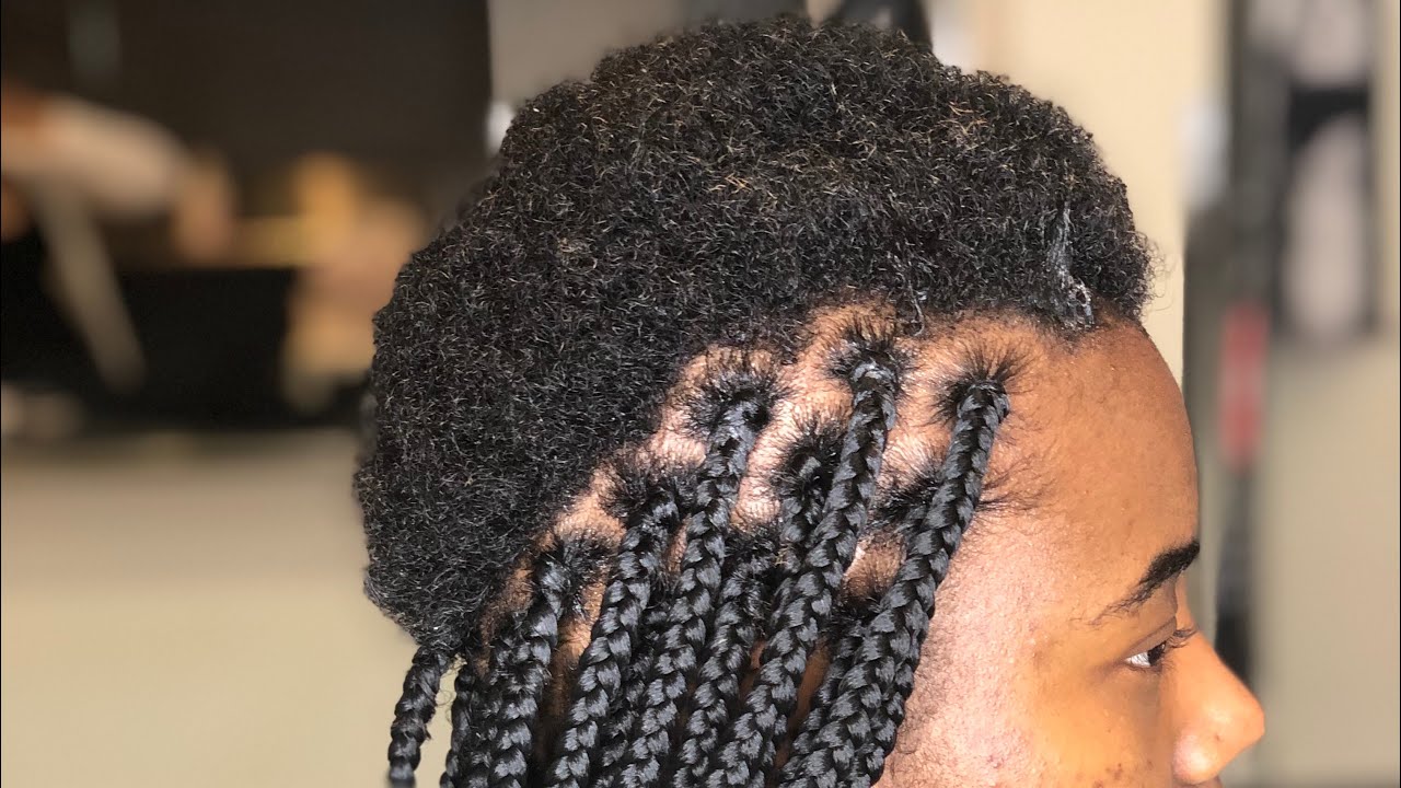 OMG! Box Braids on less than 1 Inch Hair| My Grip Game is Insane!!!
