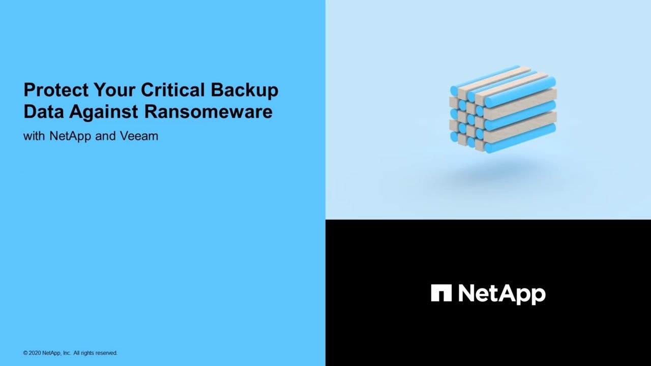 Protect Your Critical Backup Data Against Ransomware with NetApp and Veeam