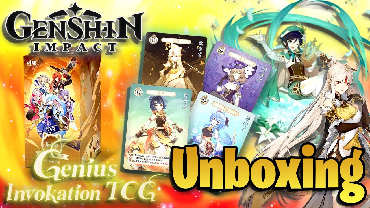 ⭐Pulling for Five Stars!!⭐ Genshin Impact - Genius Invocation TCG - Unboxing