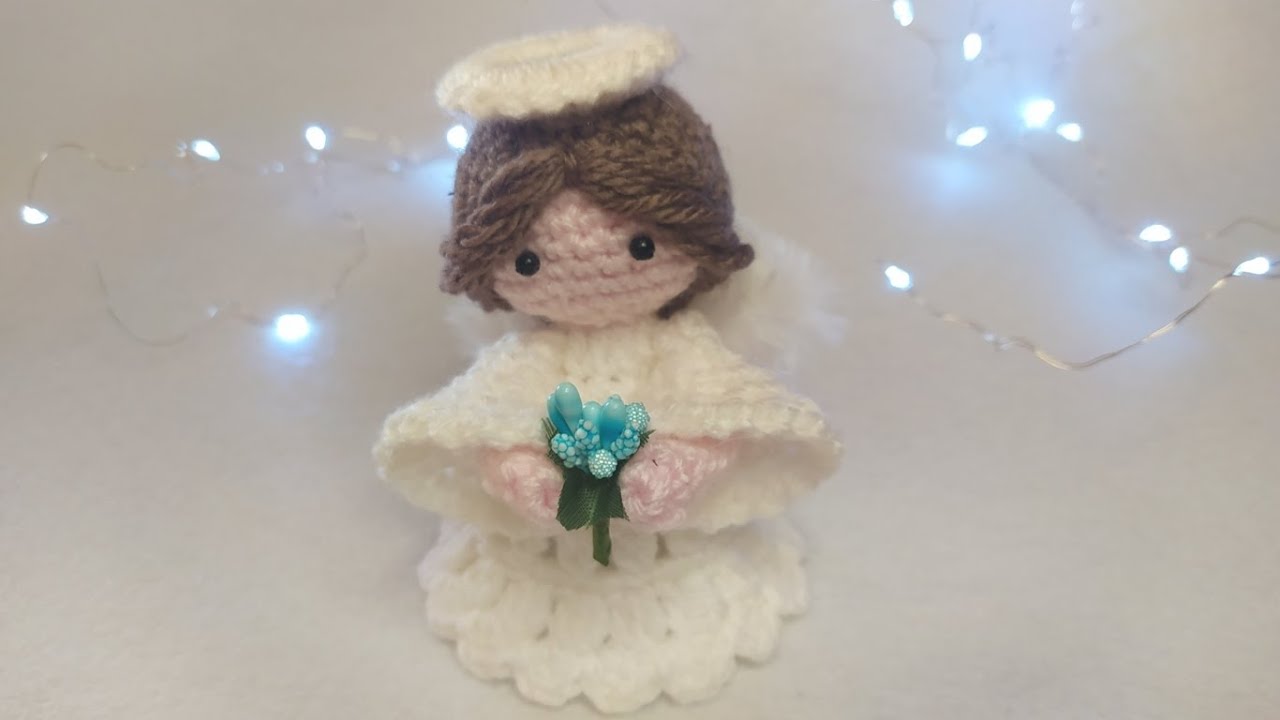 Вязаный крючком ангел амигуруми 👼🏻 Рождественский урок ✨