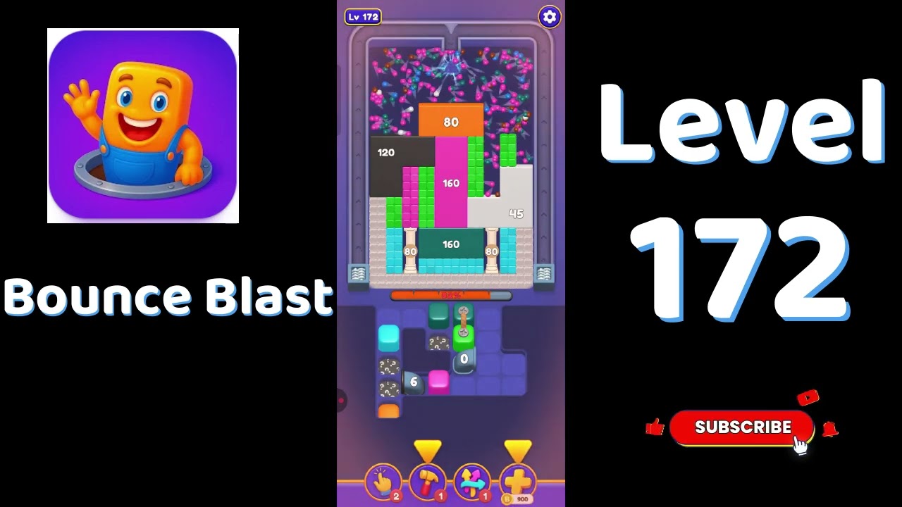 Bounce Blast Level 172 Walkthrough 🎮💥 | Tricky Ball Puzzle Solution | Go Answer