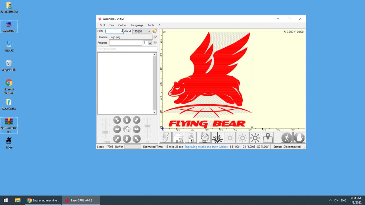 13.GRBL installation settings use FLYINGBEAR LaserMan Laser Engraver