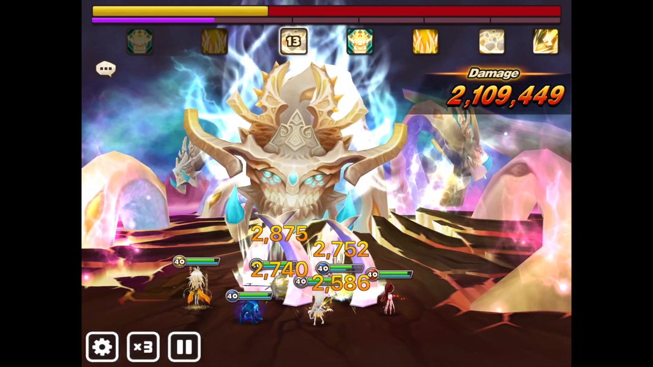 Summoners War: Rift of Worlds Elemental Rift Dungeon Light Beast Auto SSS 4m+
