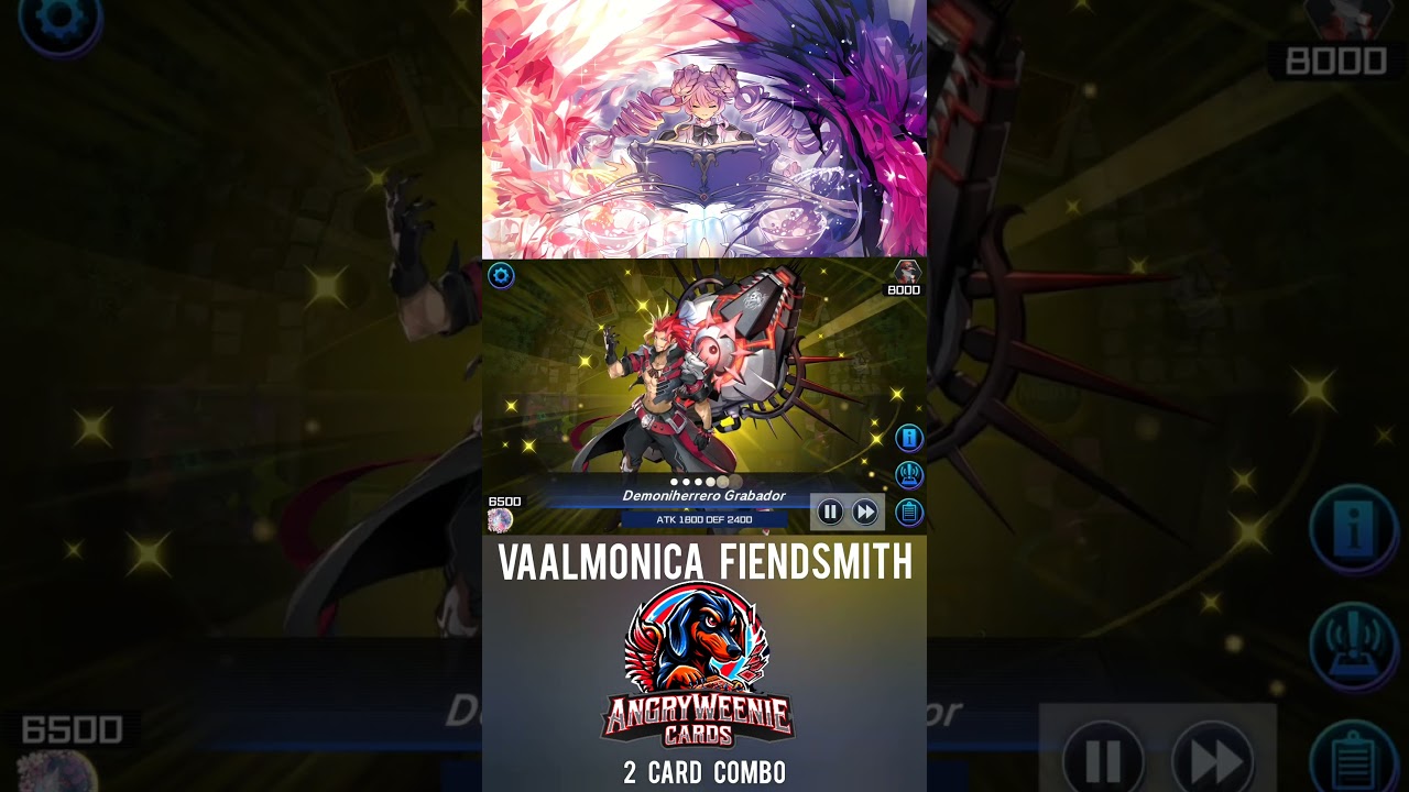 Vaalmonica Fiendsmith 2 Card Combo!!! #yugioh #yugiohcommunity #yugiohcards #masterduel #vaalmonica