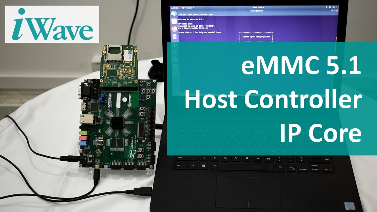 Demonstration of eMMC 5.1 Host Controller IP Core
