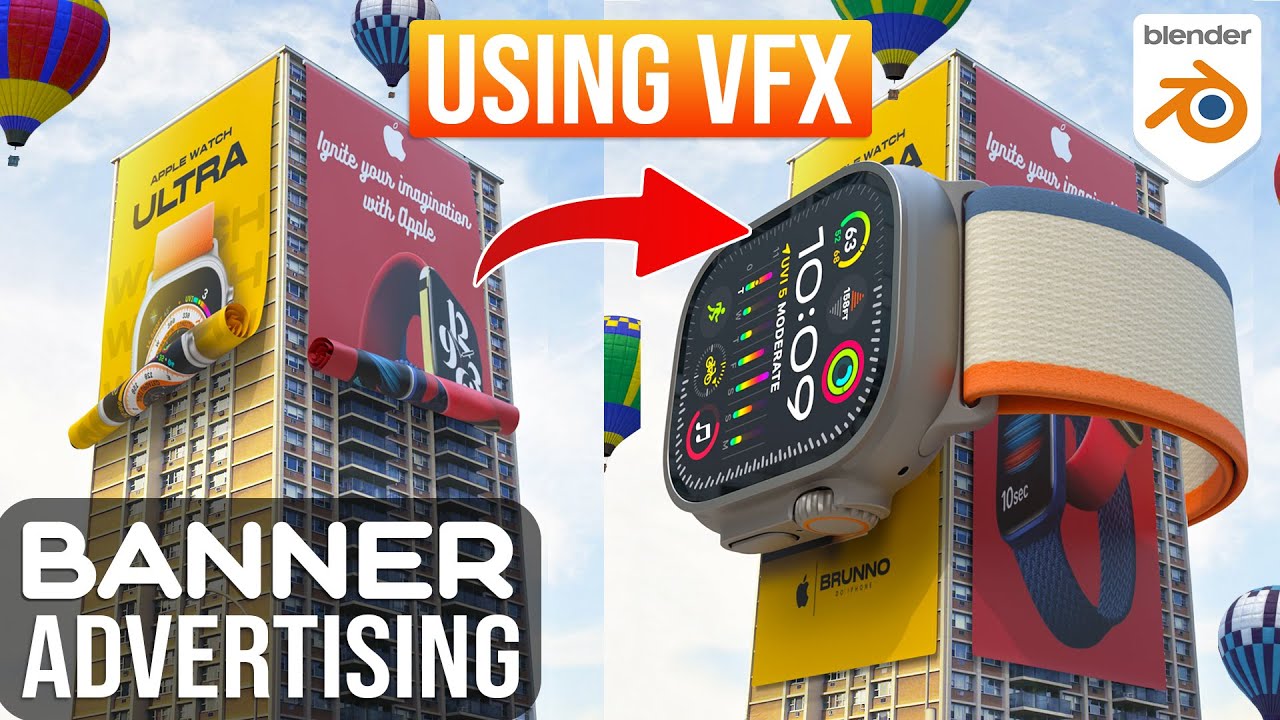 Blender Cgi Ads | Banner Unroll CGI Animation Using VFX in Blender