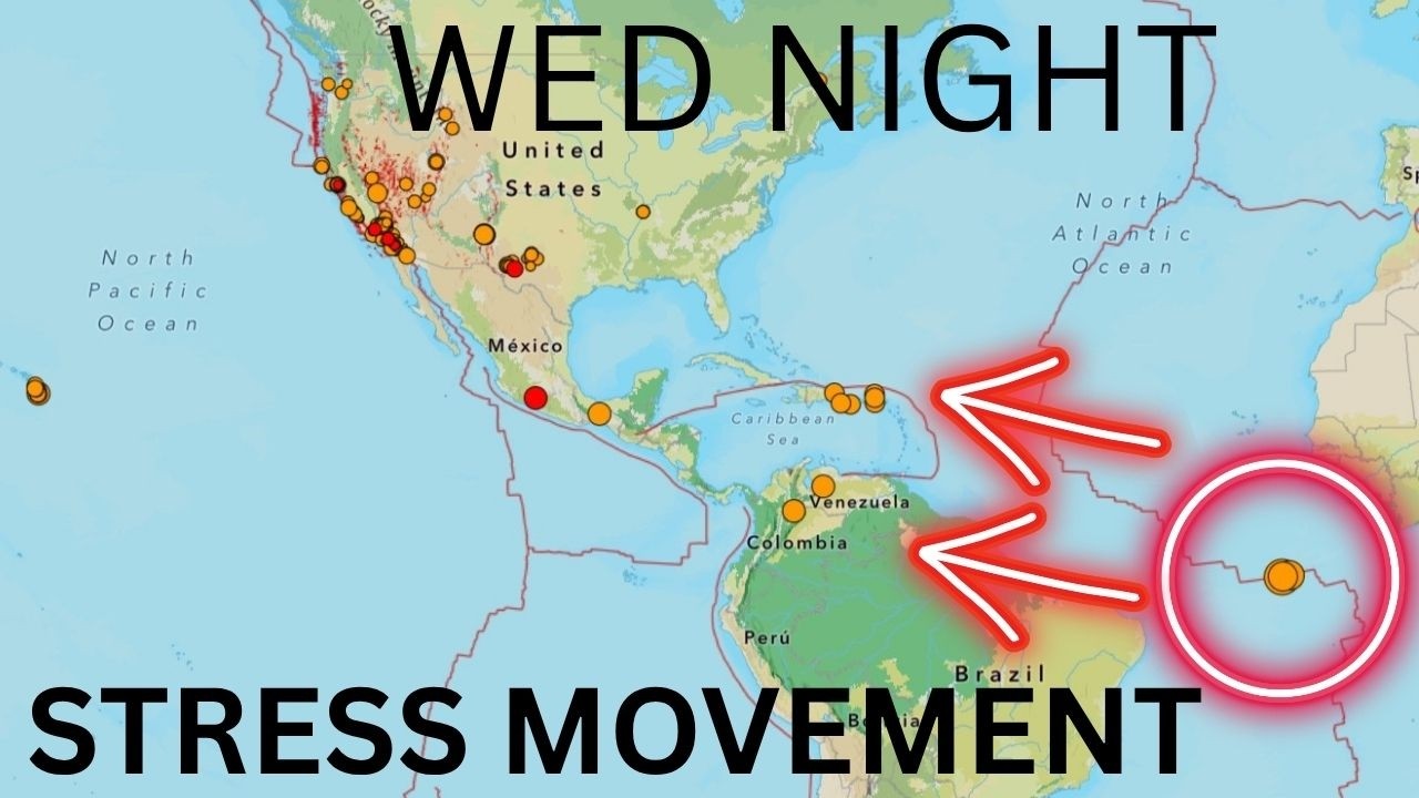 Increasing Earthquakes along the Middle America Trench and the Caribbean Plate. Wed Night update.