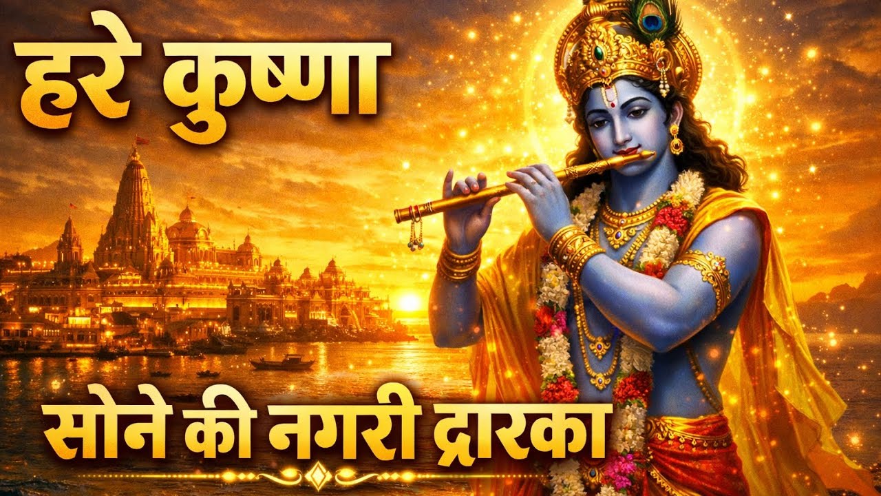 Hare Krishna 🙏 Dwarka Nagari Song | Krishna Bhakti Geet | Divine Krishna Bhajan