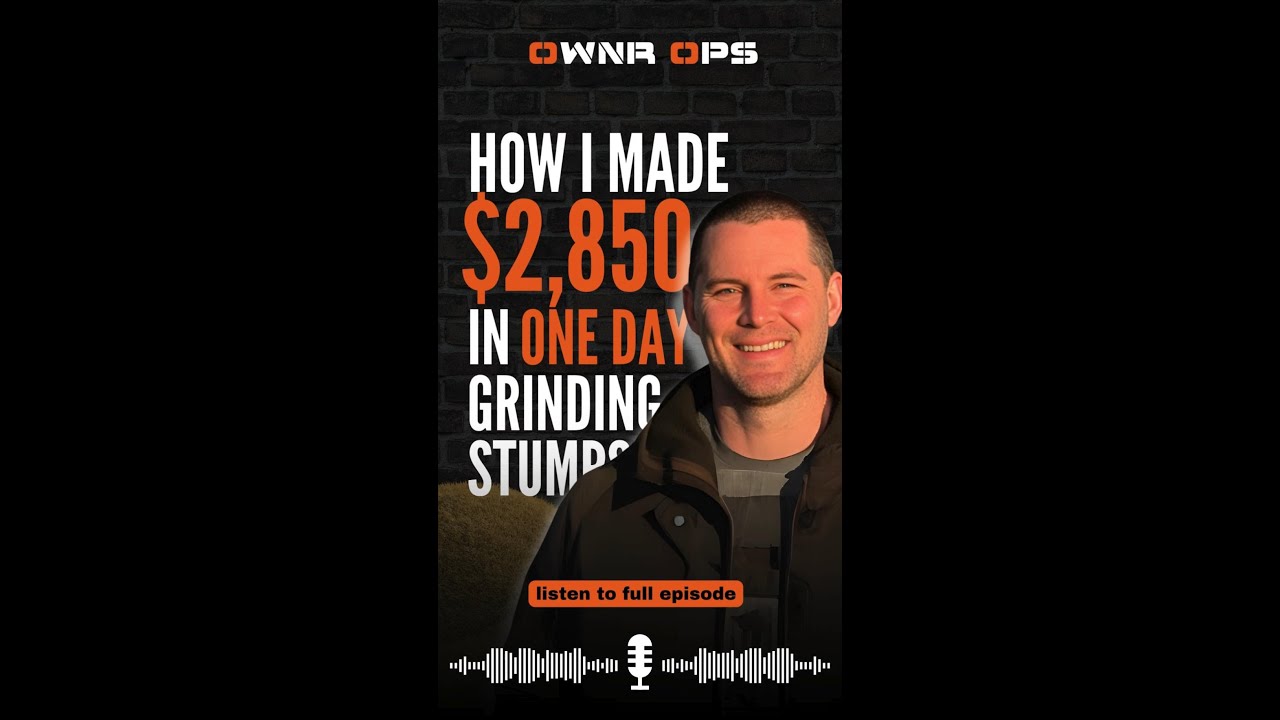 He Made 2,850 in One Day Grinding Stumps #shorts