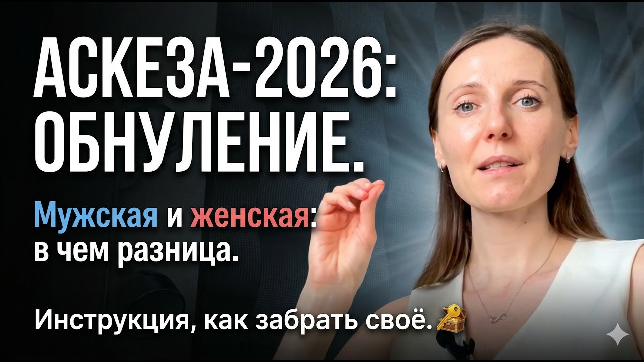 Аскеза-2026: обнуление. Мужская и женская в чем разница. Инструкция, как забрать своё.