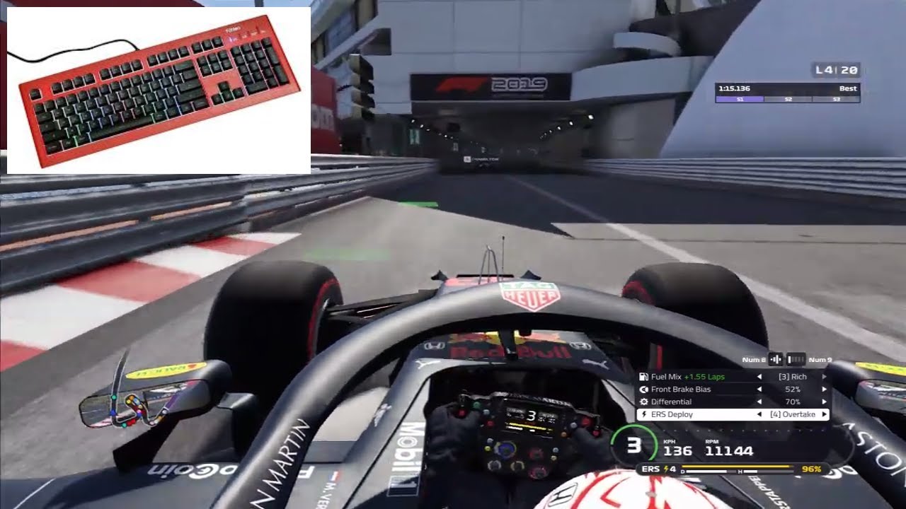 F1 2019 Monaco Gameplay with Keyboard _ Race 25%