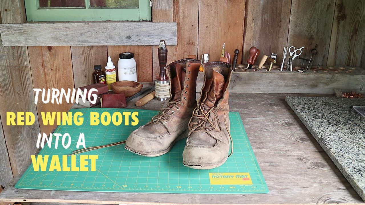 Turning Red Wing boots into a wallet.
