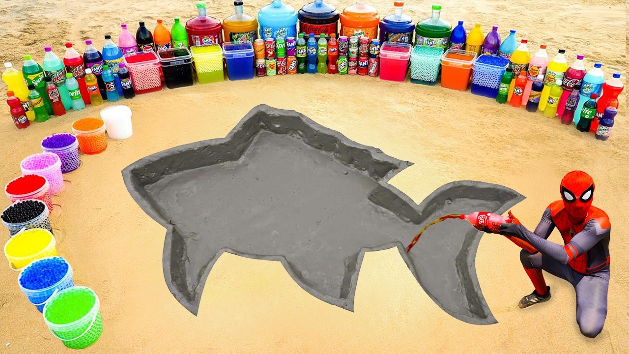 How to make Carp Hole with Cement, Big Mirinda, Mtn Dew, Fanta, Coca Cola vs Mentos & Popular Sodas