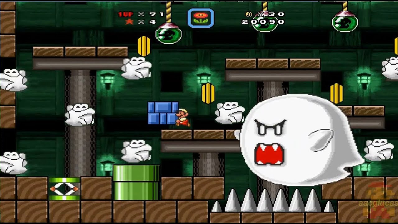 Super Mario Bros X HD The Amazing Mario Classic 100% WORLD 4: Land of the Titans Part 2