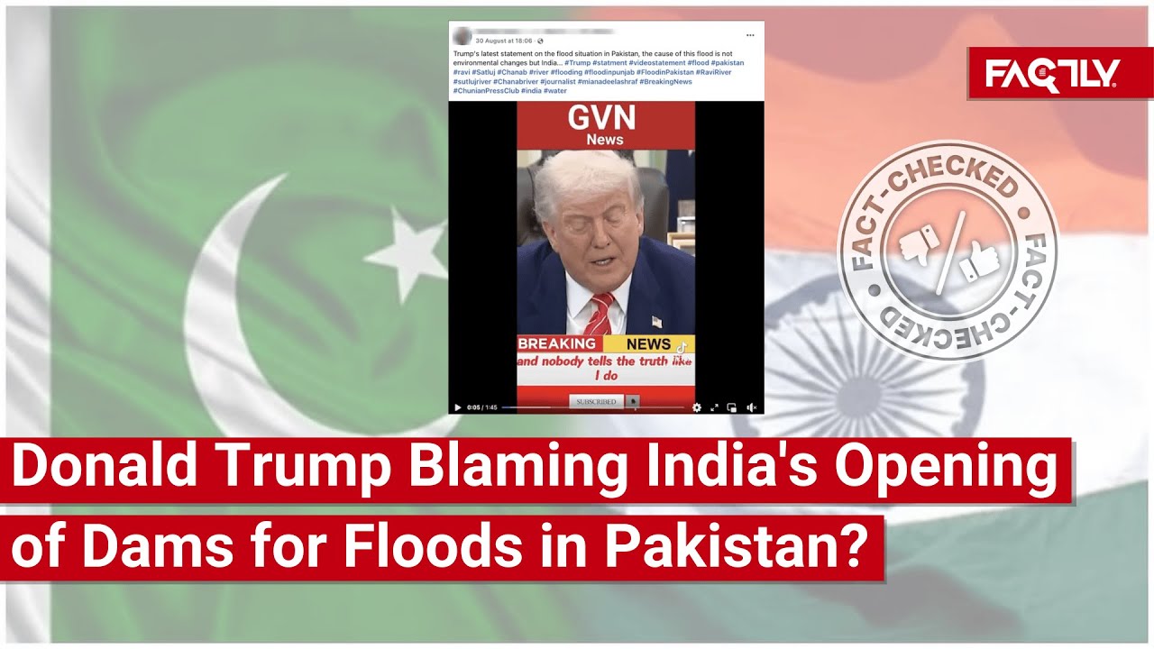 FACT CHECK: Does Viral Video Show Donald Trump Blaming India's Opening of Dams for Pakistan Floods?