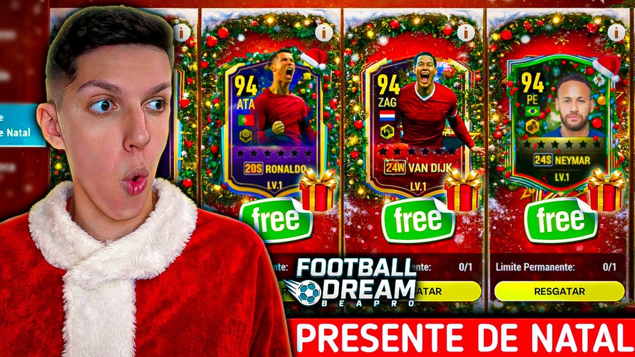 🔥RECOMPENSAS ABSURDAS🤩RESGATEI PRESENTES de NATAL🎄🎁FOOTBALL DREAM BE A PRO