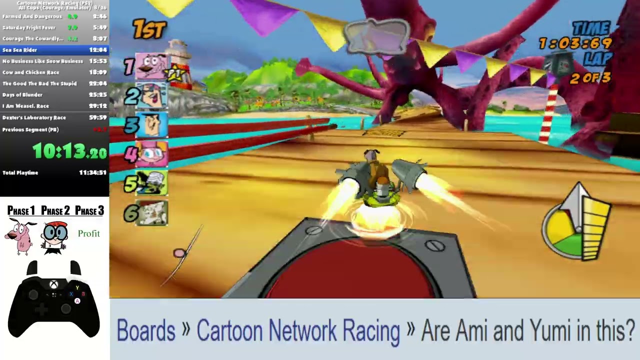 Cartoon Network Racing (PS2 Emu) All Cups Speedrun 59:16.067 [Old Emu WR]