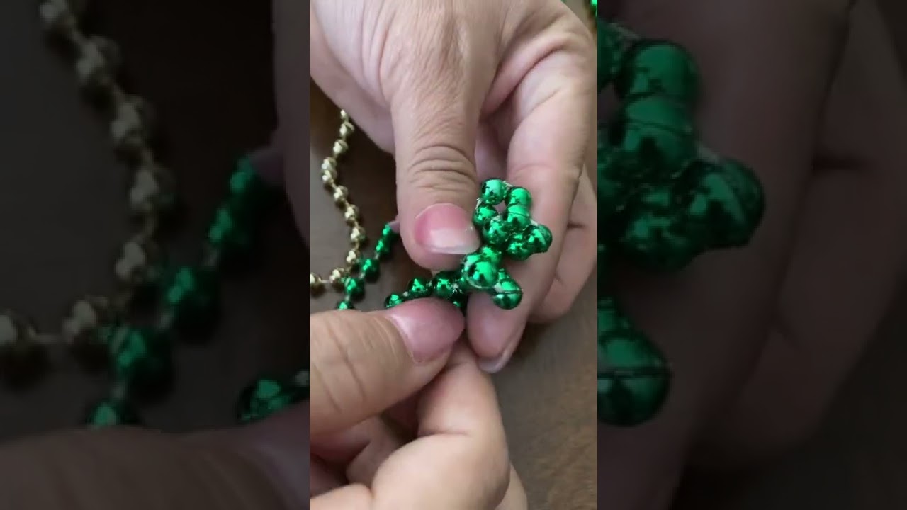 How to make a star pendant using Mardi Gras beads