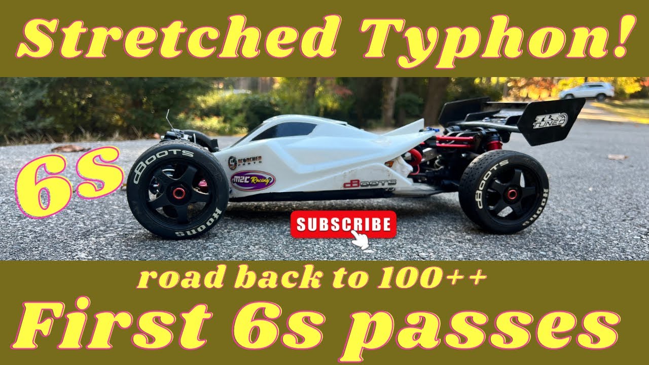 Stretched Arrma Typhon First 6s passes! Did it break 100 Mph! #rc #rccar #arrmatyphon