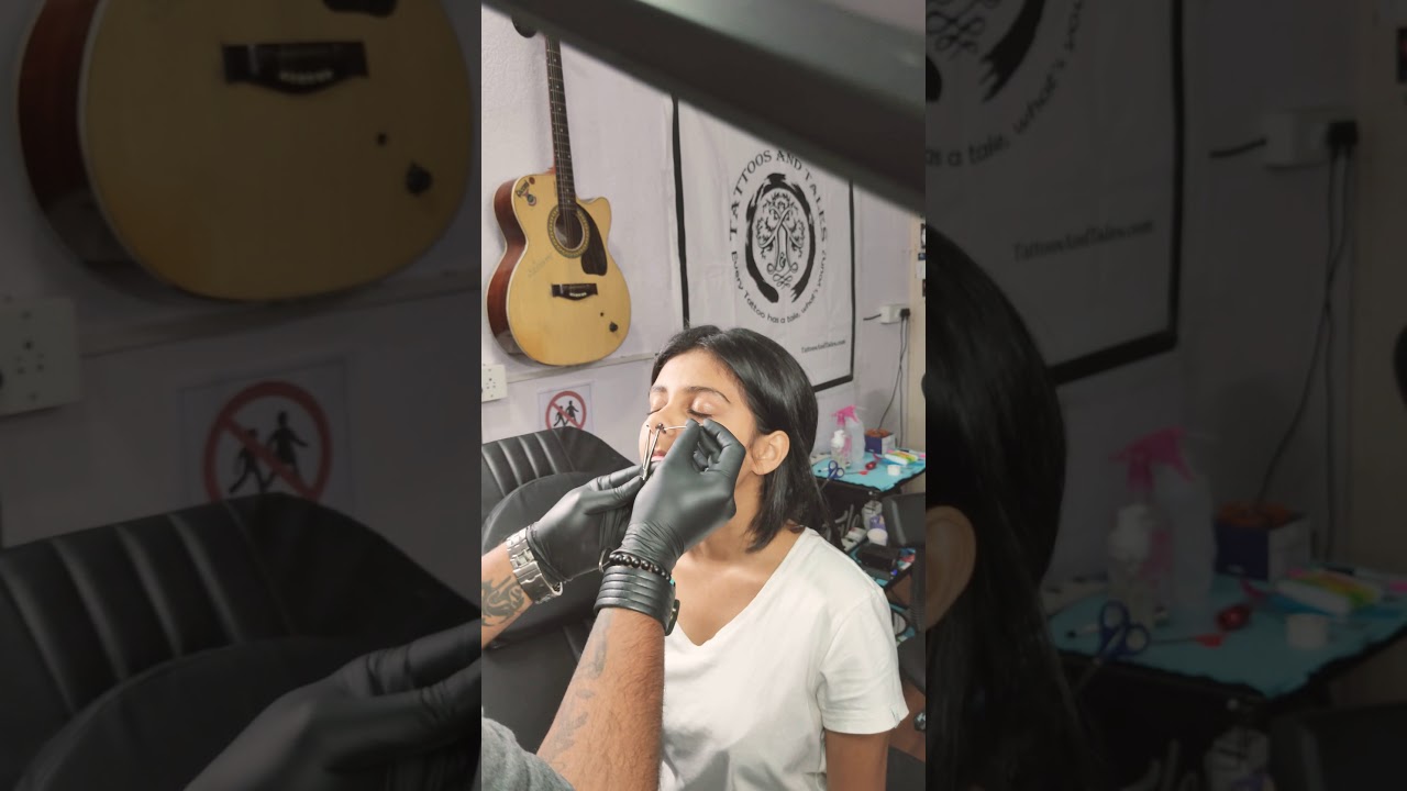 Septum Piercing done at T'N'T Bengaluru, India | Tattoos and Tales.