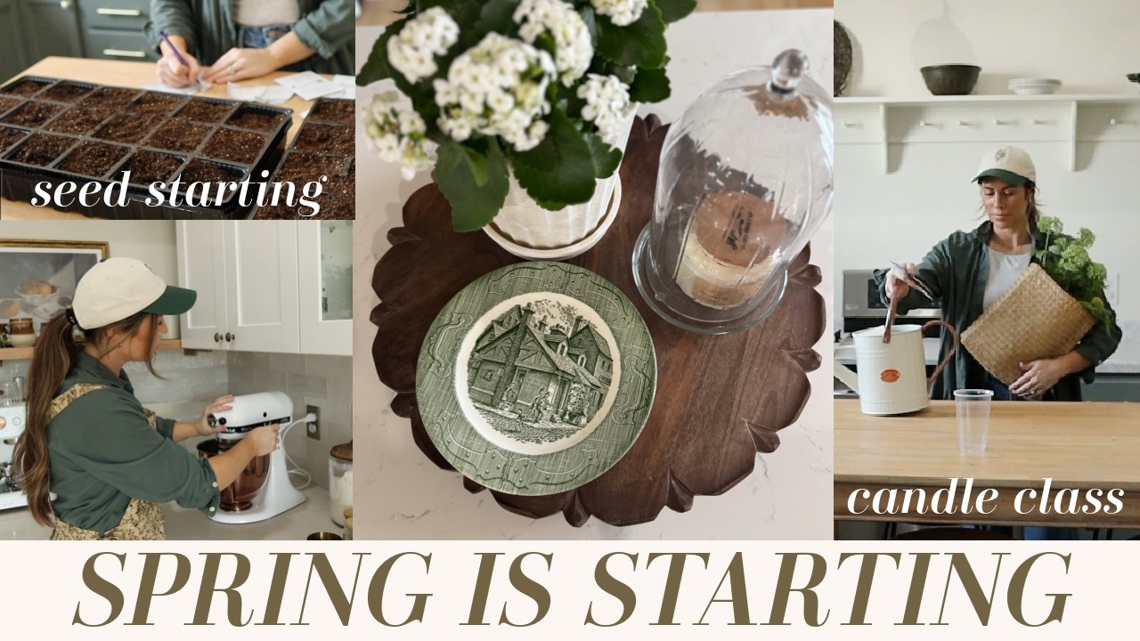 HELLO MARCH 🌷 Seed Starting, Baking Carrot Muffins, & Spring Candle Making