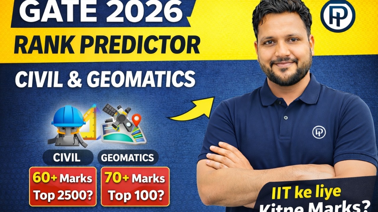 GATE 2026 Rank Predictor &ndash; Civil & Geomatics Engineering | Marks vs AIR Analysis