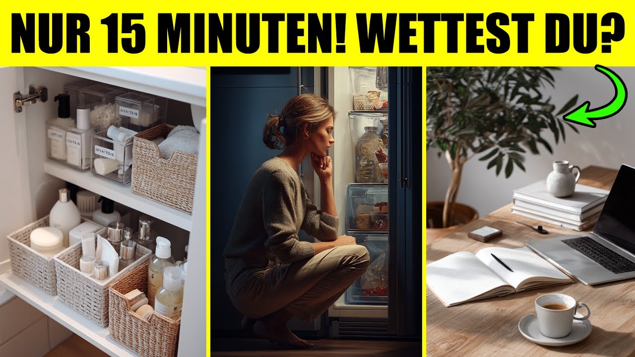 5 BEREICHE im Haus, die du in WENIGER ALS 15 MINUTEN ORGANISIEREN kannst! (Ohne Ausreden!)