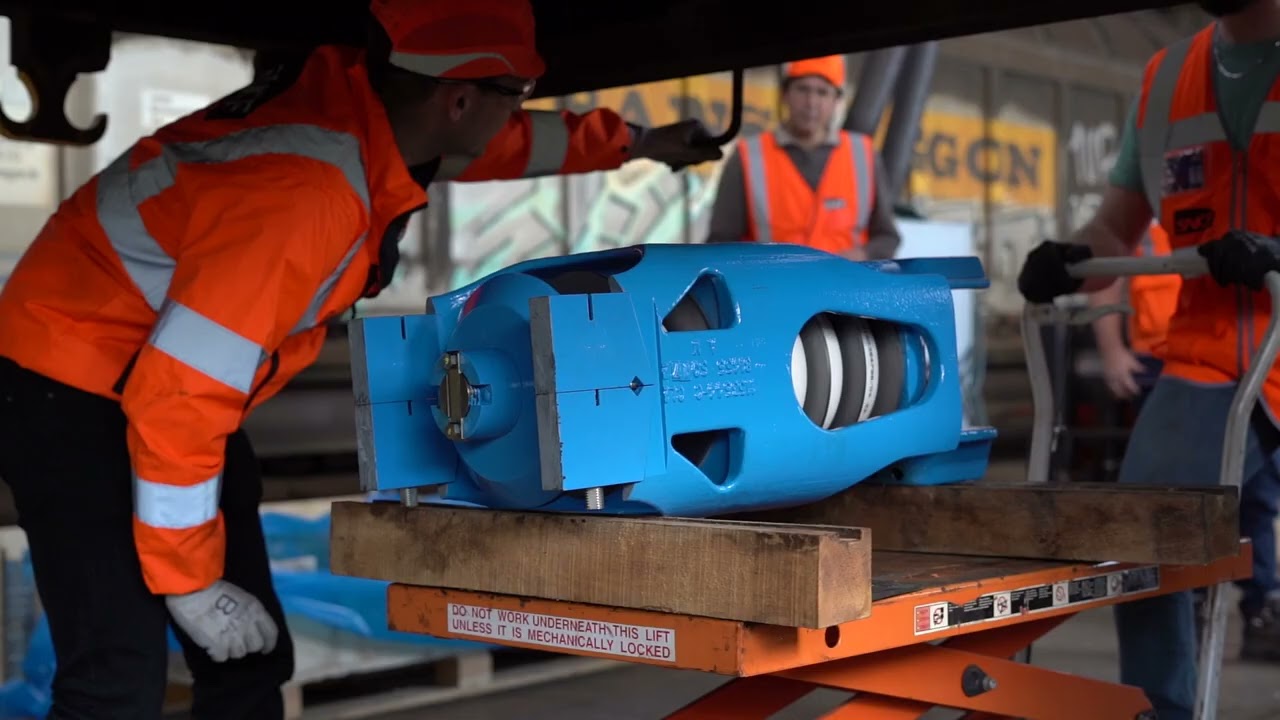 Dellner Digital Automatic Coupler DAC assembly at SNCF