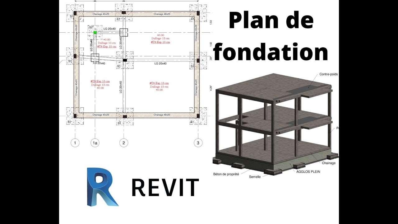 REVIT STRUCTURE: Comment faire un plan de fondation avec revit