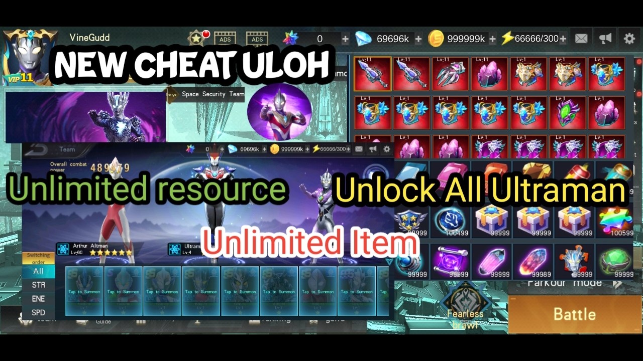 Ultraman Legend of heroes | UNLIMITED RESOURCES,ITEM | UNLOCK ALL ULTRAMAN || Versi Terbaru No Root