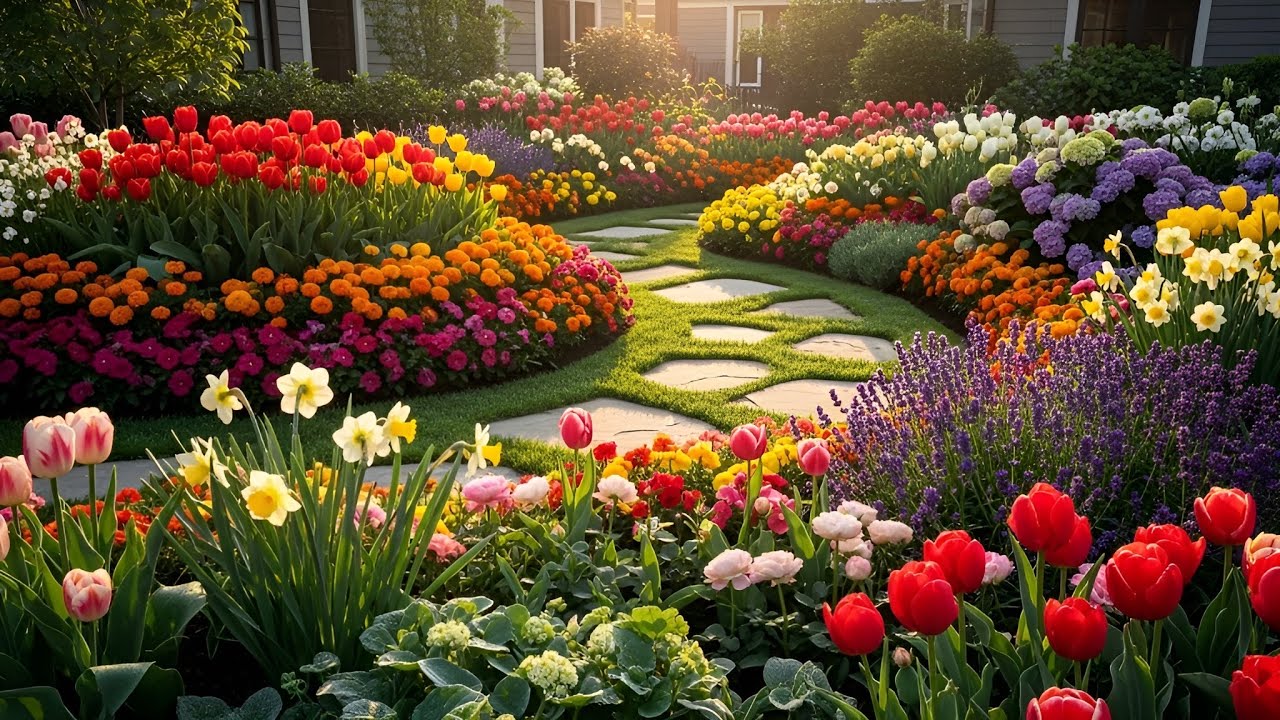 Beautiful Flowers & Soft Piano 🌸 Relaxing Nature for a Peaceful Mind