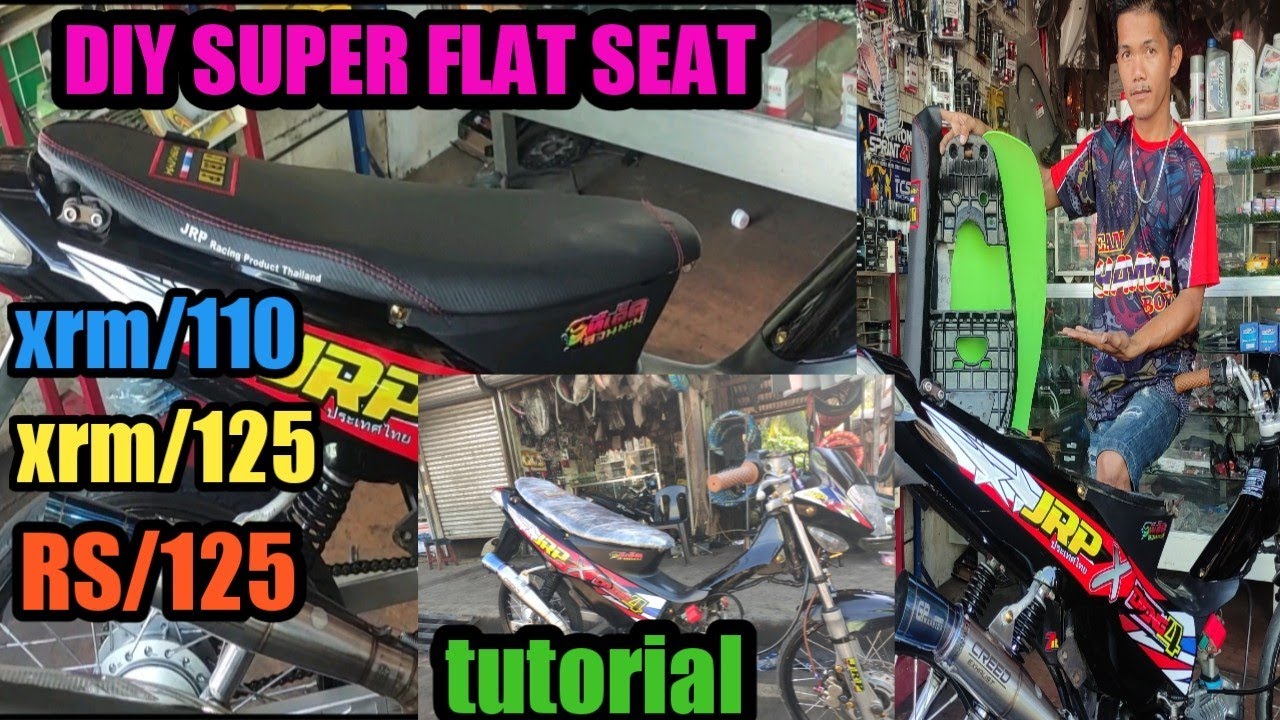 DIY SUPER FLAT SEAT 🔥 XRM 125/ XRM 110/RS125/TUTORIAL ON HOW🧑‍🔧🇵🇭