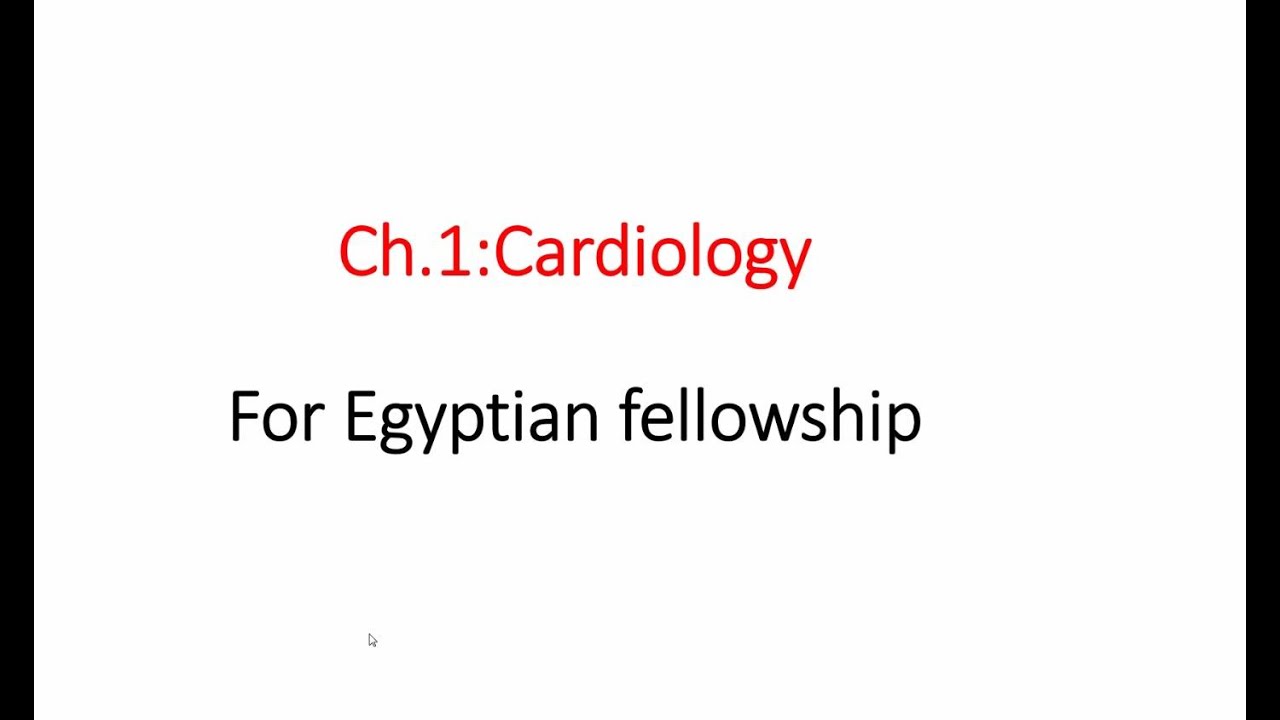 Cardiology For fellowship