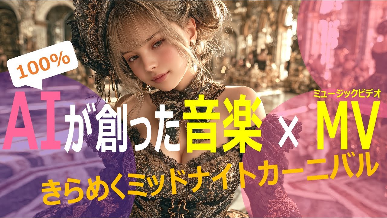【生成AI曲】「きらめくミッドナイトカーニバル」MV - まぼぴぴ