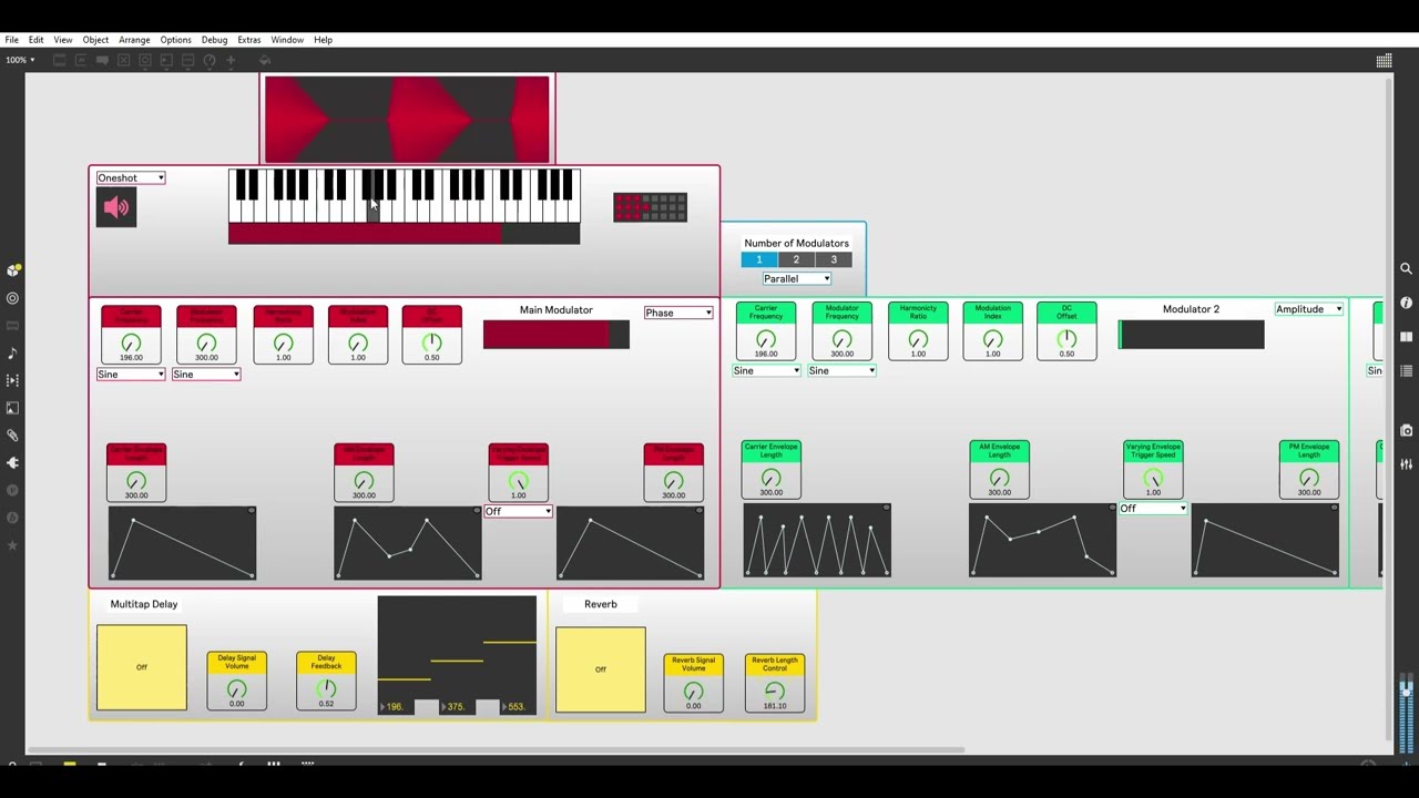 Sci-Fi Sound Design Synth, Made in Max MSP