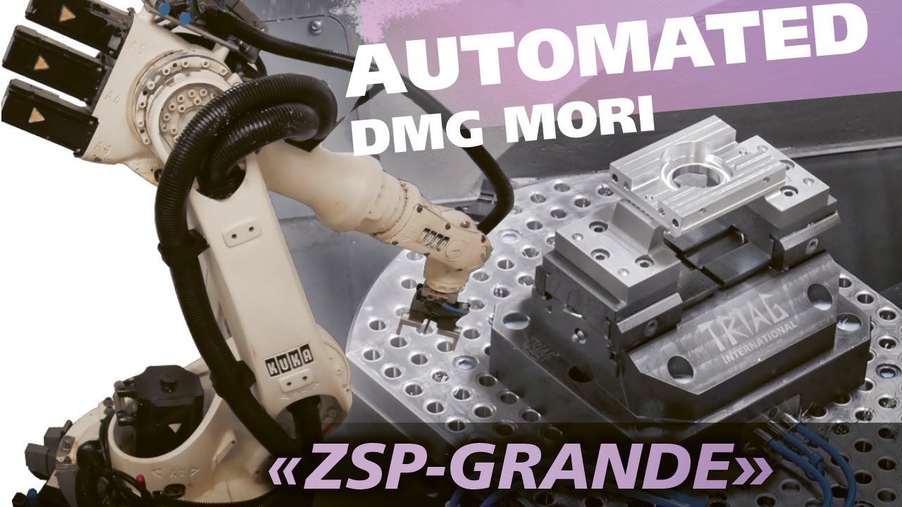 5-axis CNC milling with robot - DMG MORI DMU 50 - Combined with TRIAG INT. workholding and KUKA