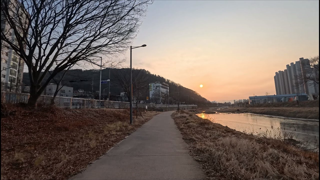 선기동 대성저수지(시작)→구미천 남통동,원평동경유 → 구미낙동강체육공원입구(끝) | 1월오전 |경북,구미