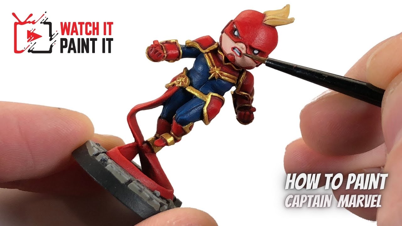 Marvel United - How to paint Captain Marvel
