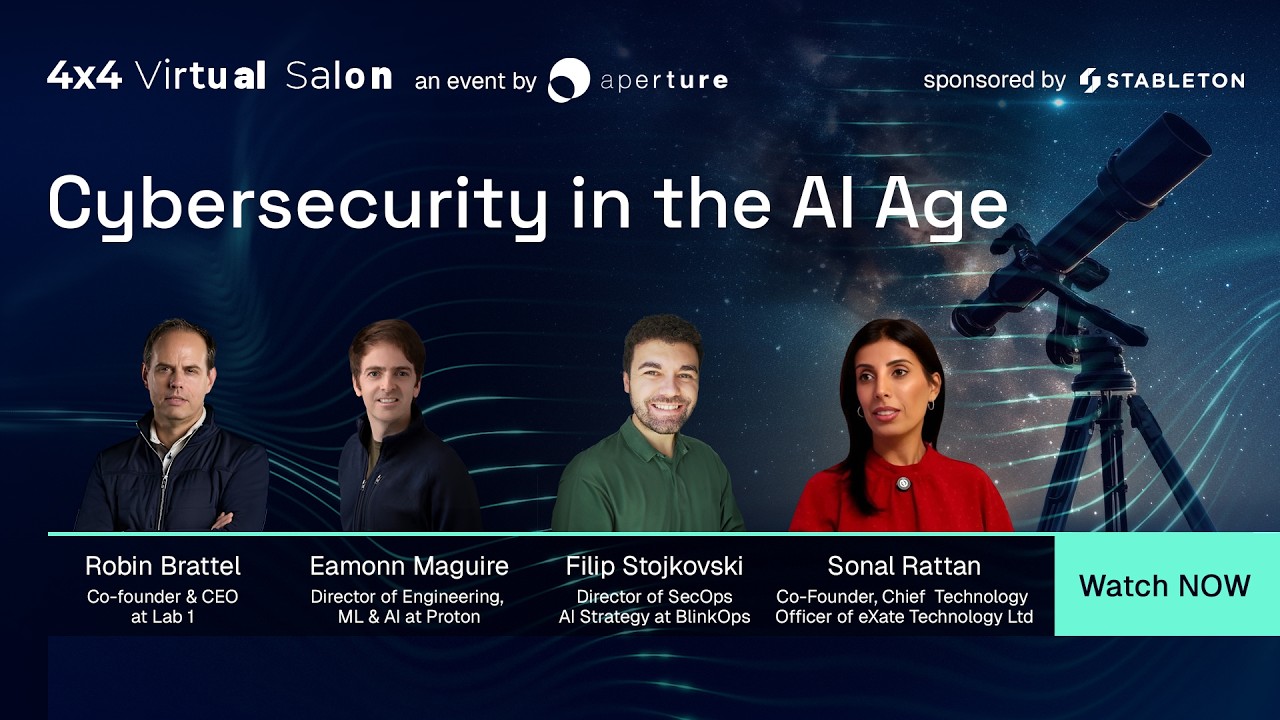 Staying Ahead of the Threat Actors: Cybersecurity in the AI Age [4x4 Virtual Salon by aperture]